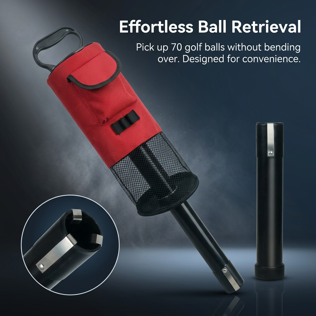 Golf Ball Retriever, No Bend Golf Ball Shag Tube, Detachable Golf Ball Collection Tube, Golf Ball Picker Upper, Golf Accessories
