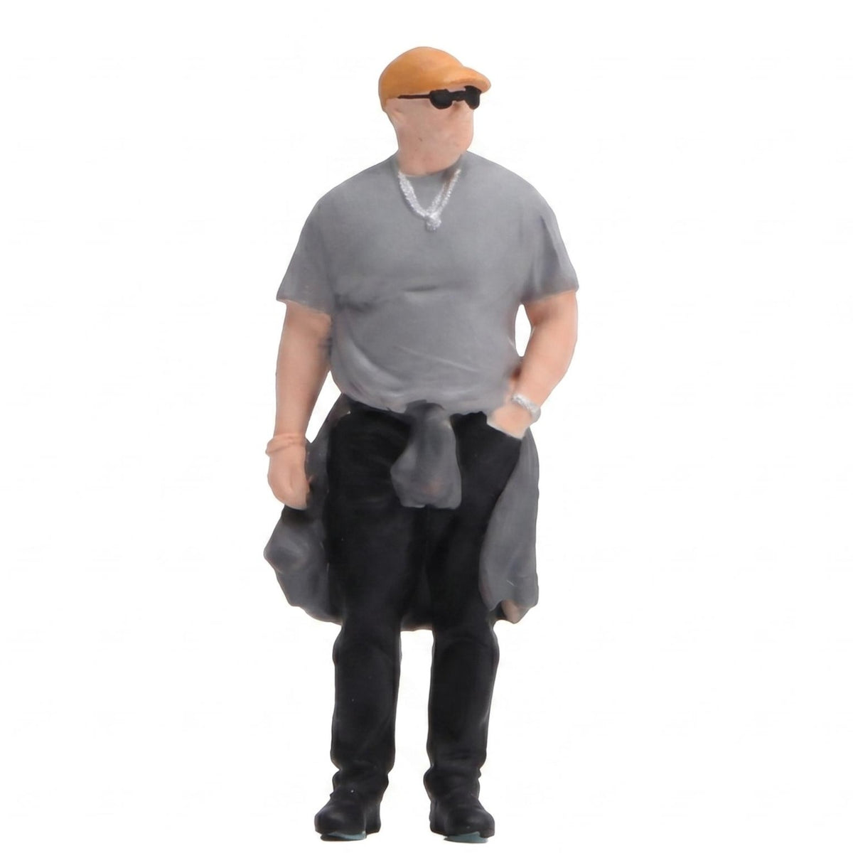 1/64 Scale Figurine Realistic Details Roadside Scene Figure Photography Props Painted Miniature Man