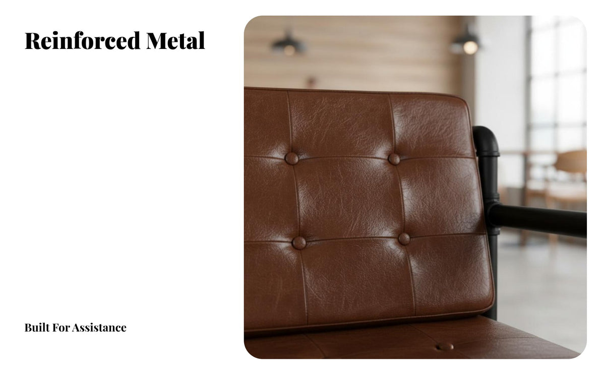utilitarian and design Single-Seater with Exposed Frame Retro Design Lounge Chair Designer Furniture Indoor Seating Comfortable paddinging for Cafe Owners, Interior Designers, Apartment Dwellers, Living Room, perusing corner, Office, Bedroom
