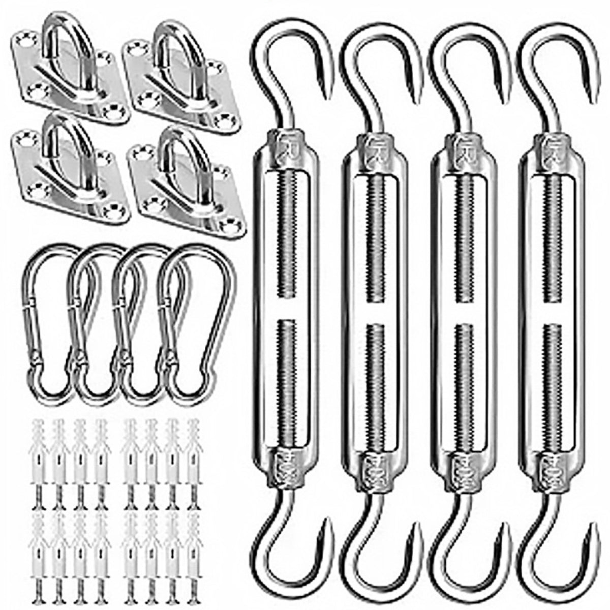 Shade Sail Hardware Set Fixing Parts Shade Sail Mounting Kit Outdoor
