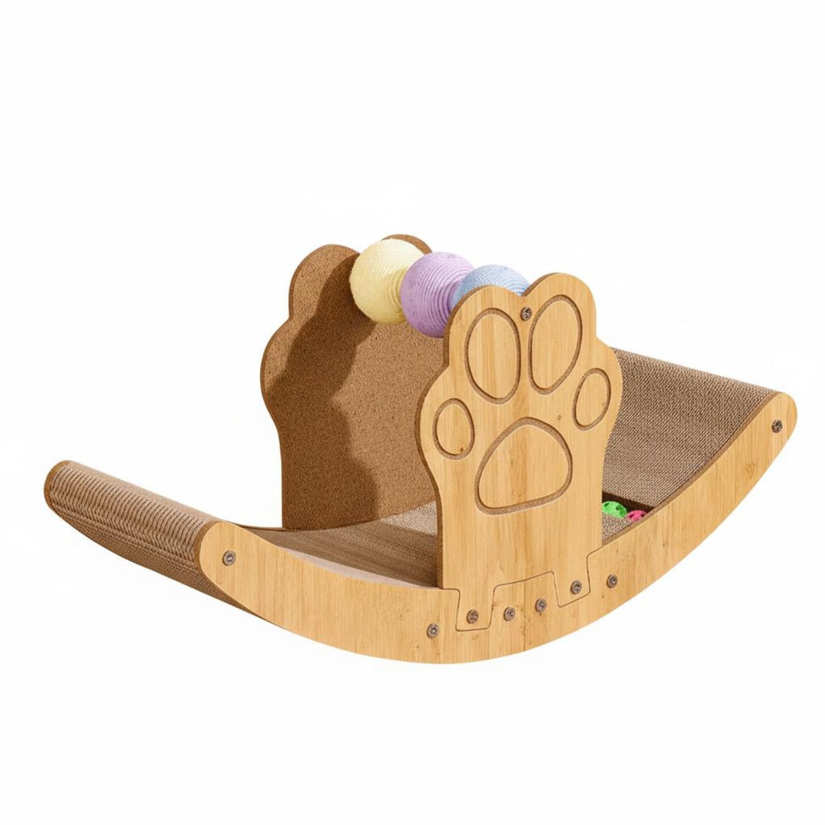 Cat Scratching Rocking Chair Stable Structure 2-in-1 Cat Scratcher Lounger Sisal
