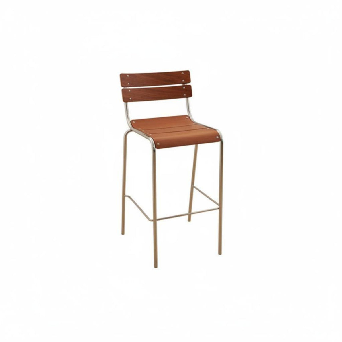 Bar Stool with supportrest Nordic Design Counter Chair Iron Frame Stable Wide Base for Restaurant