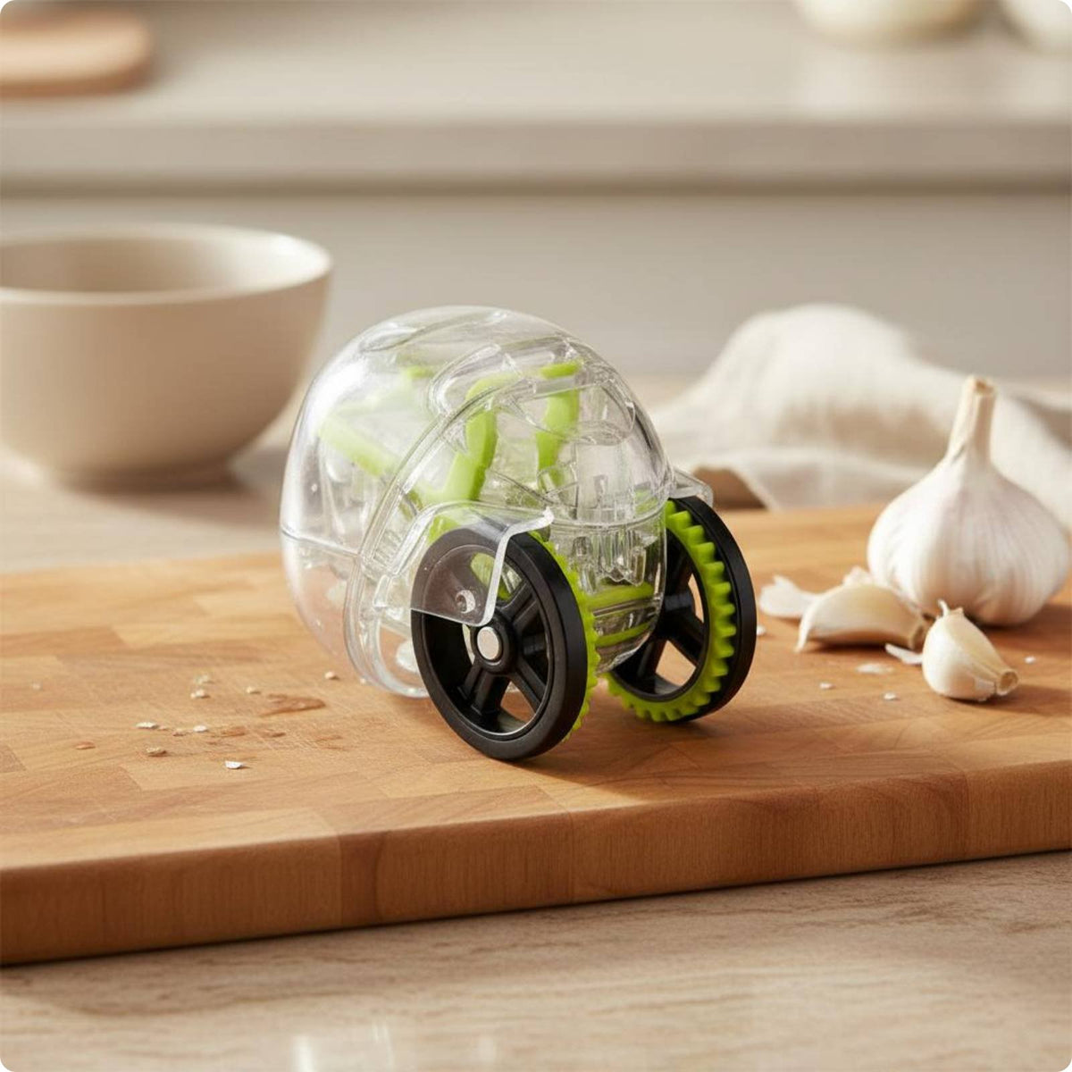 Hand Push Garlic Chopper Manual Rolling Garlic Mess Effortless for Cooking