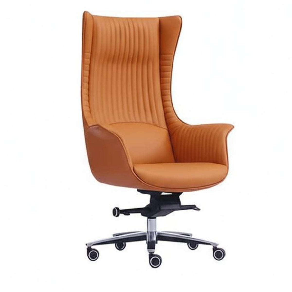 Highposterior Managerial Chair Premium Leather Upholstery Office Furniture Adjustable Height sturdyDuty Base for Adults