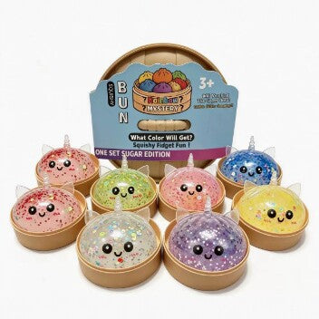 Rainbow Unicorn Bun Squishy Stress Relief Toy