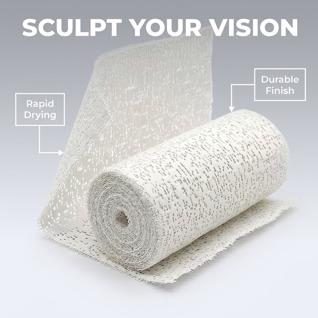 Plaster Cloth for Crafts, Gauze Wrap for Art Projects, Plaster Cloth Rolls for Body Casts, DIY Plaster Shapes, Sculpting Gauz