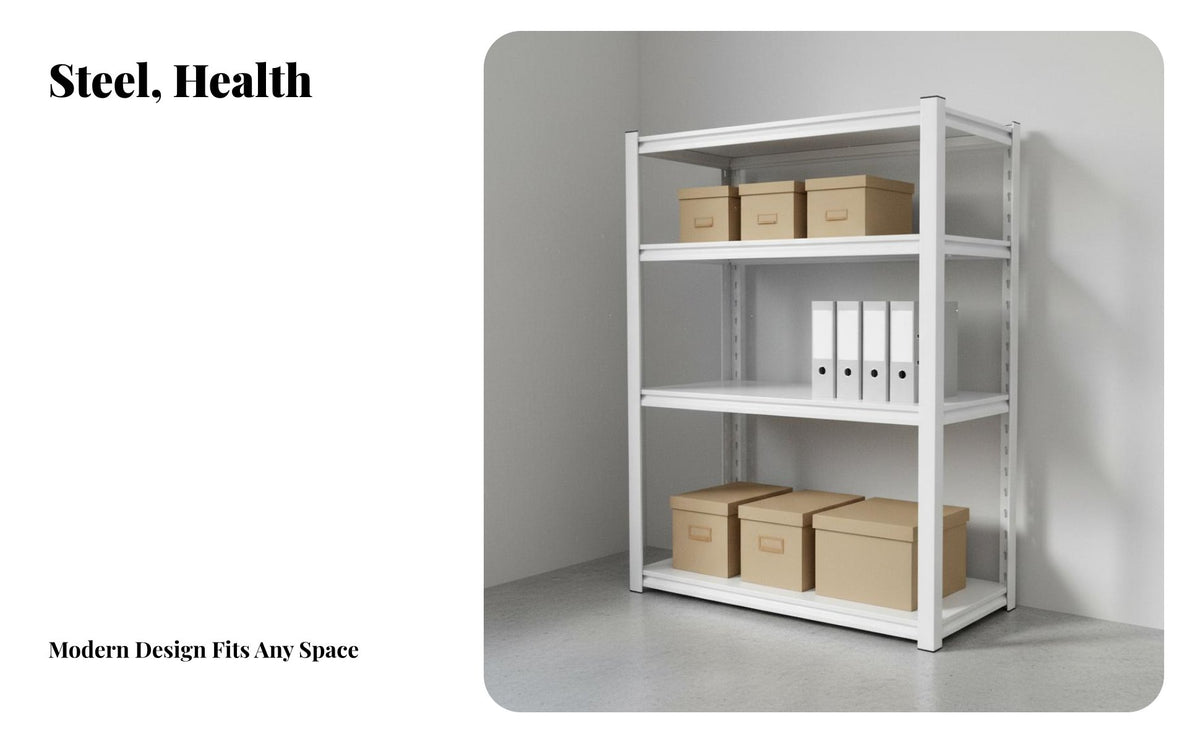 Sturdy Construction Multi-Layer Steel Shelf High Load Capacity Heavy Duty Storage Shelf Space Saving Heavy Duty Metal Shelving Easy Assembly for Office, Living Room, Basement, Kitchen