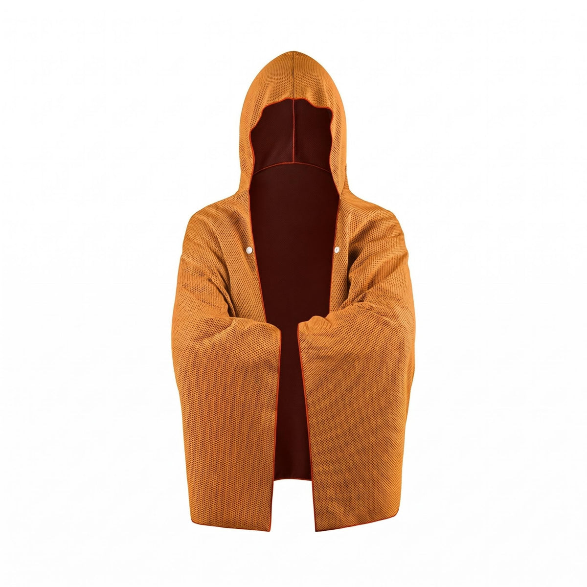 Hooded Cooling Towel Cloak Lightweight Snap-Front Towel Cloak Absorbent