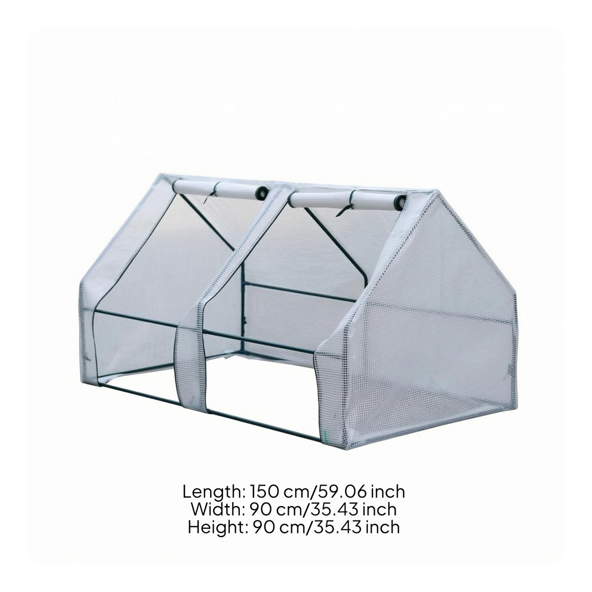 Mini Greenhouse Peaked Roof Plant Mesh Cover Front Openings