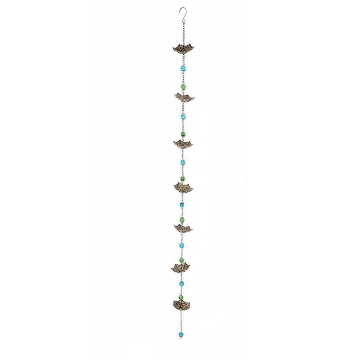 Soothing Sound Rain Chain Weather Resistant Decorative Rain Chain Vintage Design Downspout Replacement Easy Installation for Temple, Courtyard, Villa Eaves, Garden