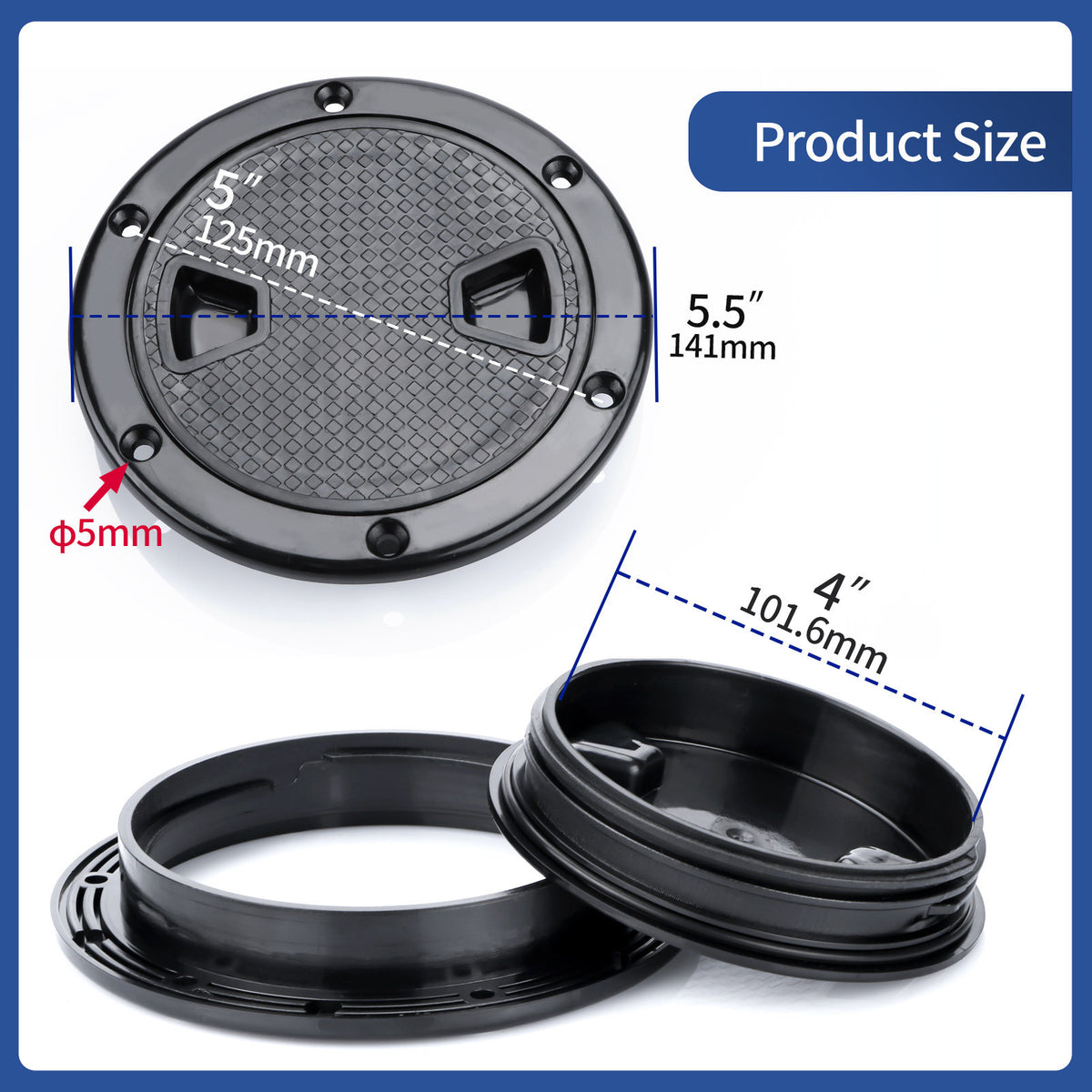 Black / 4 Inch