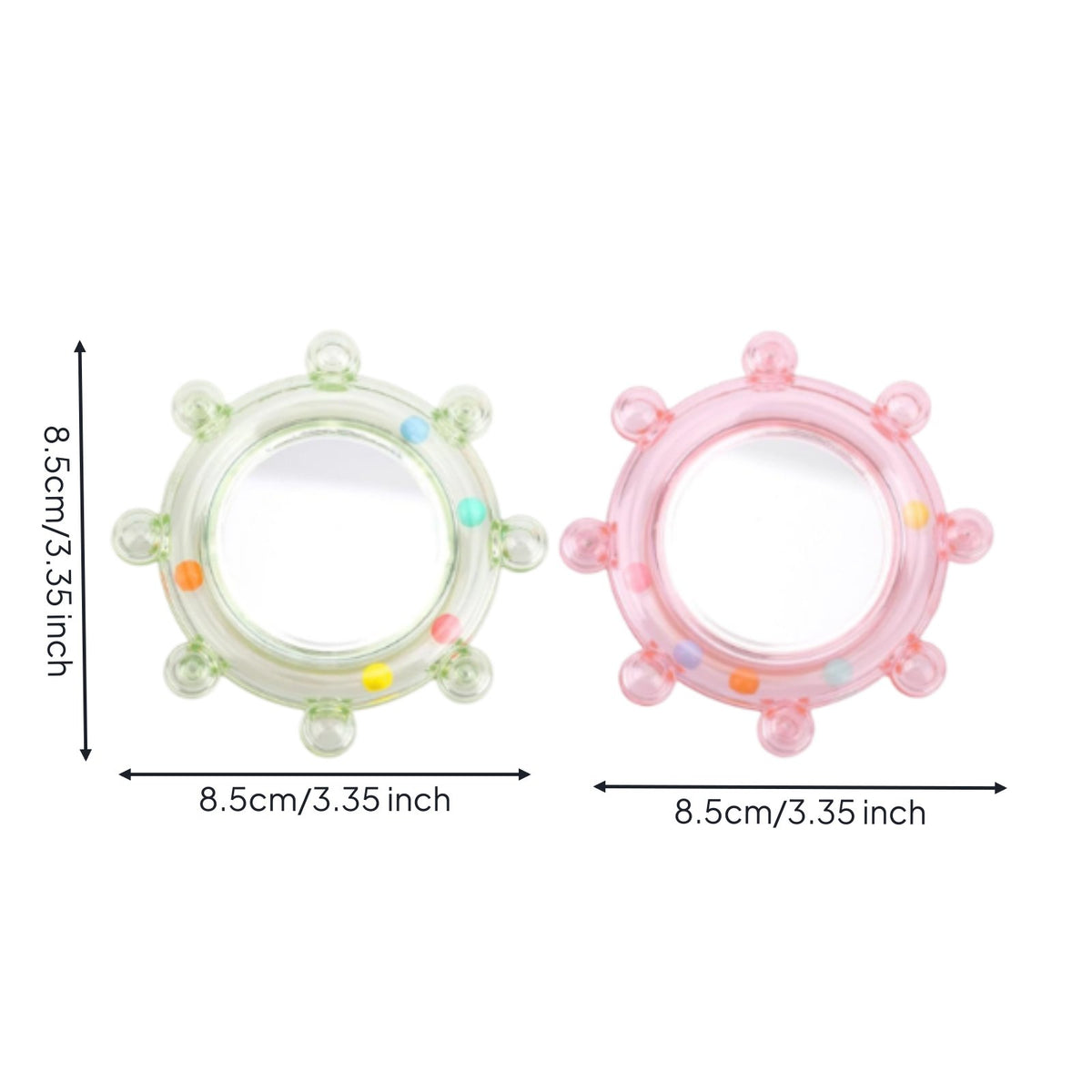 2 Pieces Bird Mirror Toy Enrichment Enclosure Mirror Safe Chewing