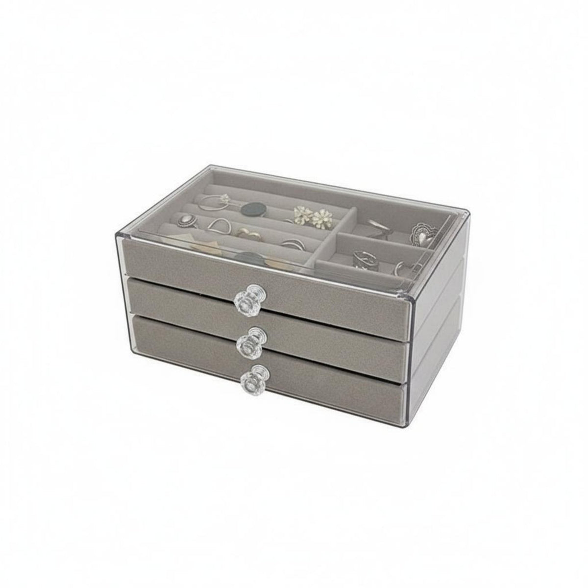 Multi-Tiered Trinket Box Elegant Design Jewelry Container long-lasting for Bedroom