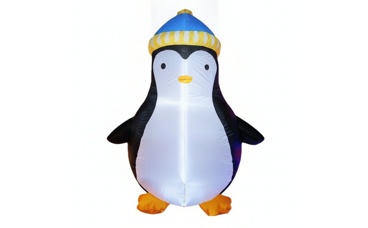 Lighted Inflatable Penguin with LED Light Outdoor Inflatable Penguin Inflate Yard Decoration Cute for Lawn, Garden