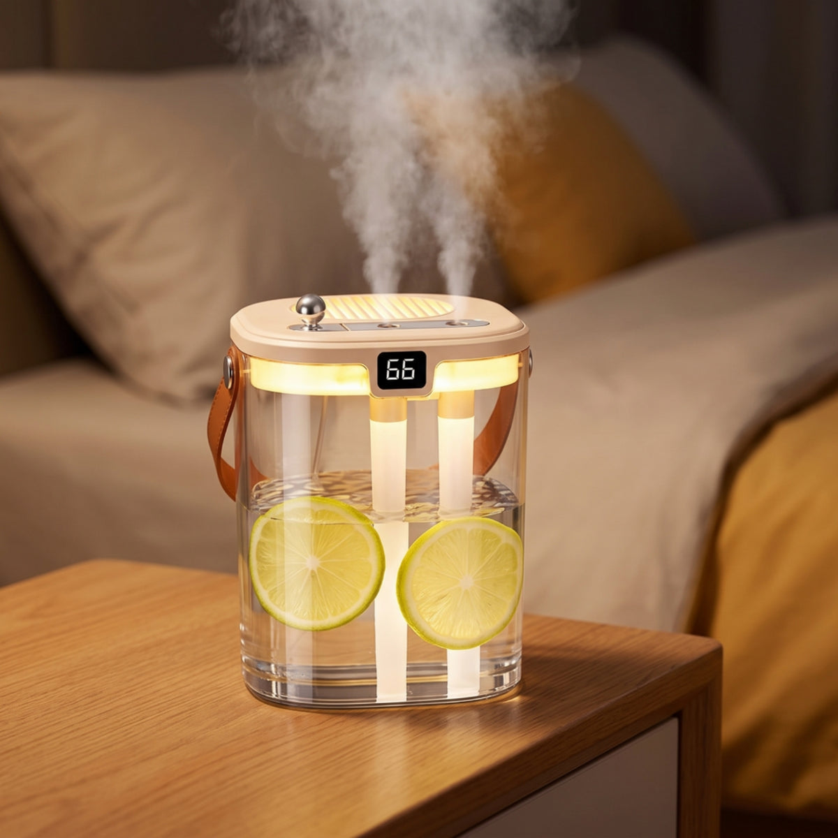Compact Desktop Humidifier Quiet USB Humidifier Adjustable Mist Maker Personal for Office Workers, Bedroom, Desk