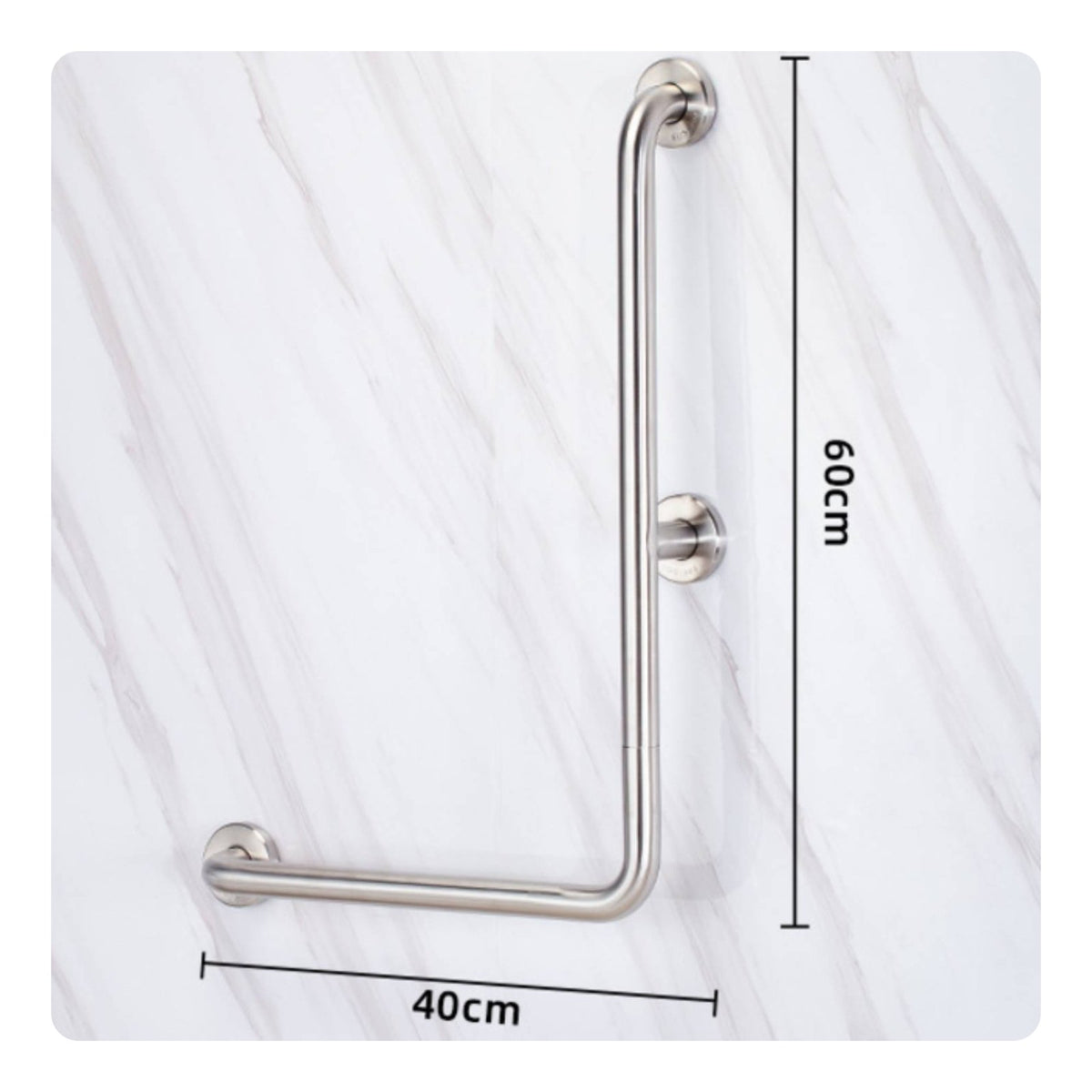 U Shaped Grab Bar Rustproof Toilet Support Rail Non-Slip for Disabled People