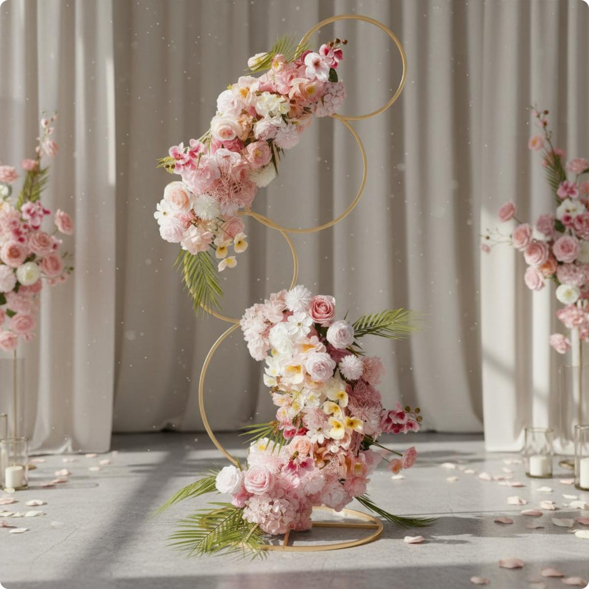 Round Balloon Backdrop Frame Stable Base Metal Wedding Backdrop Circle