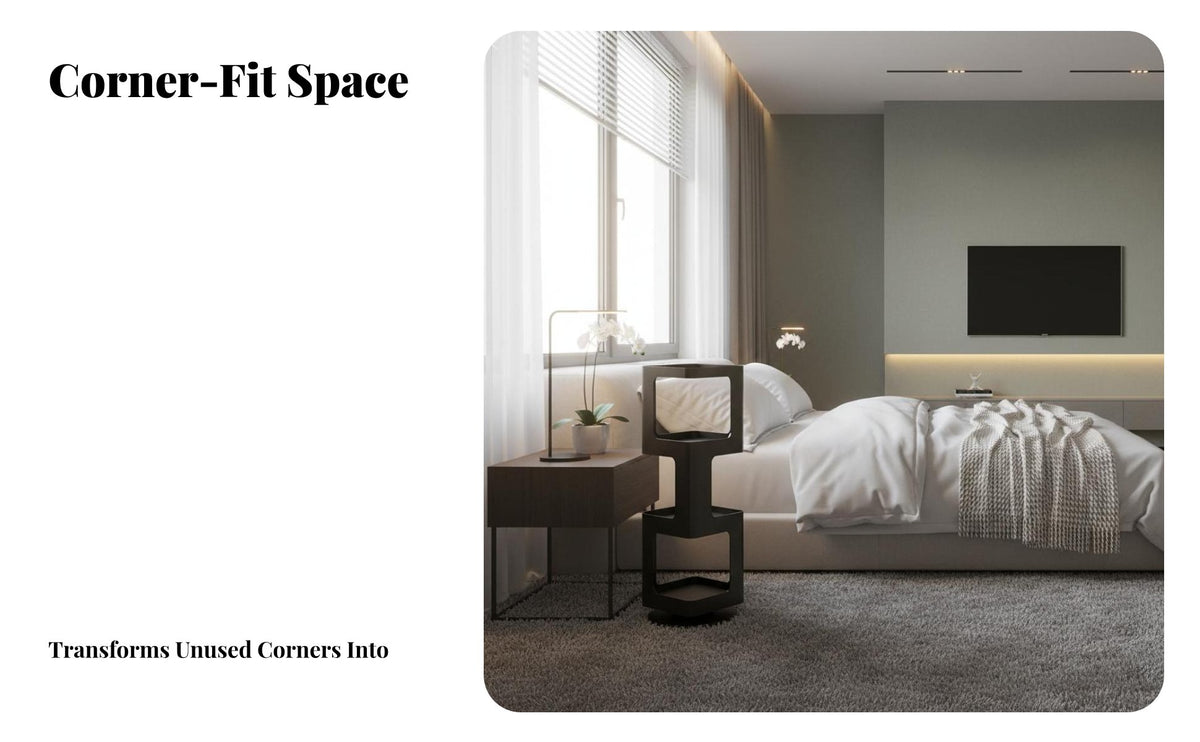 360-Degree Rotation Rotating Tower bookshelf Space-Saving Design Rotating bookshelf Tower Minimalist design Storage Furniture Large Capacity for Book Lovers, Students, Living Room, Bedroom, Small Spaces, Home Office