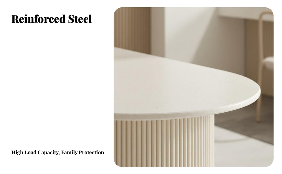 Luxurious Look Oval Pedestal Dining Set Modern and design Kitchen Table and Chairs scuffResistant Top Household Furniture Minimalist Design for Small Apartment Dwellers, Families, homeowners, Home
