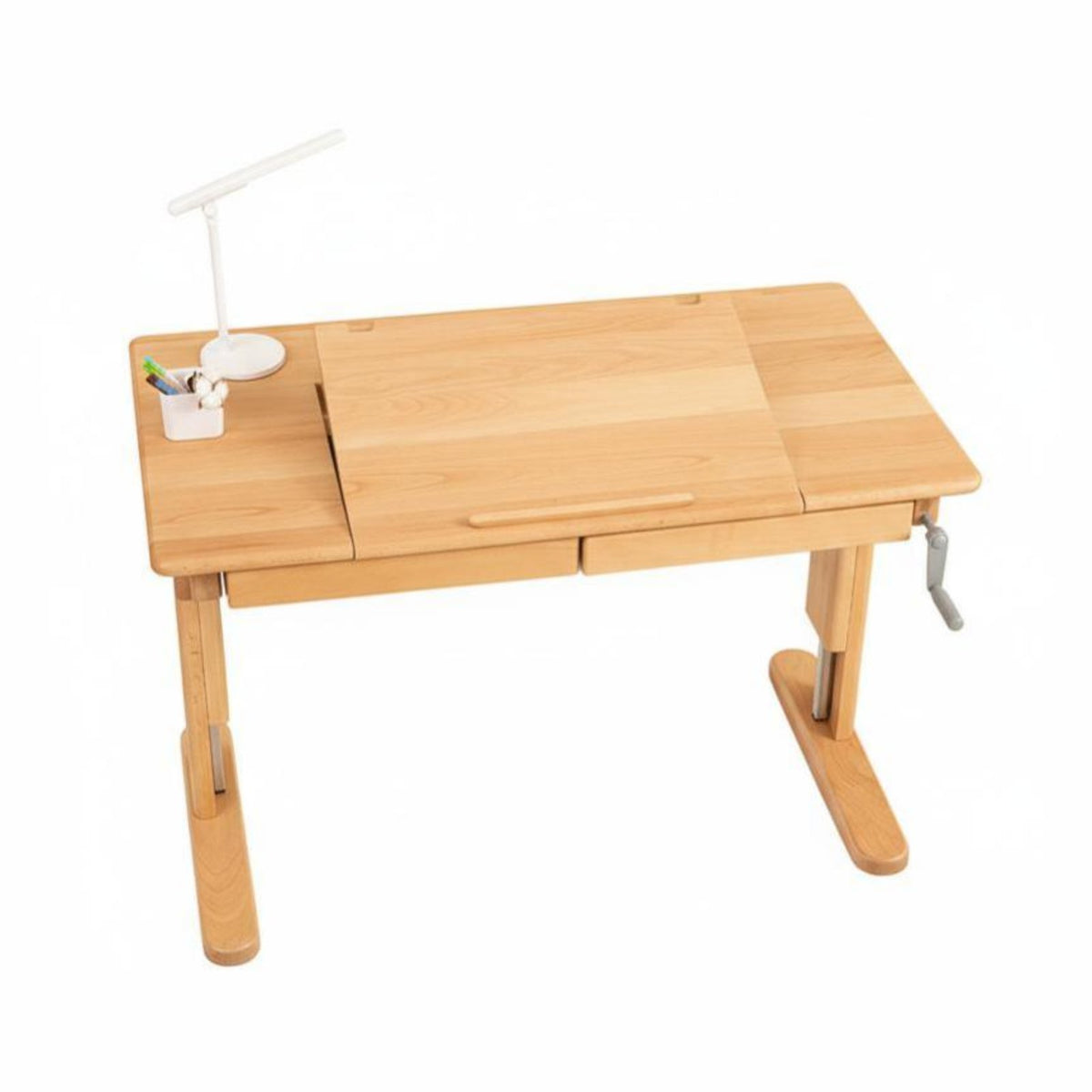 Tiltable Desktop Adjustable Kids Desk and Chair Set Ergonomic Design Adjustable Desk and Chair Set Rounded Corners children's Furniture Built-in Storage for Students, Parents, Studying, Drawing, Bedroom, Playroom