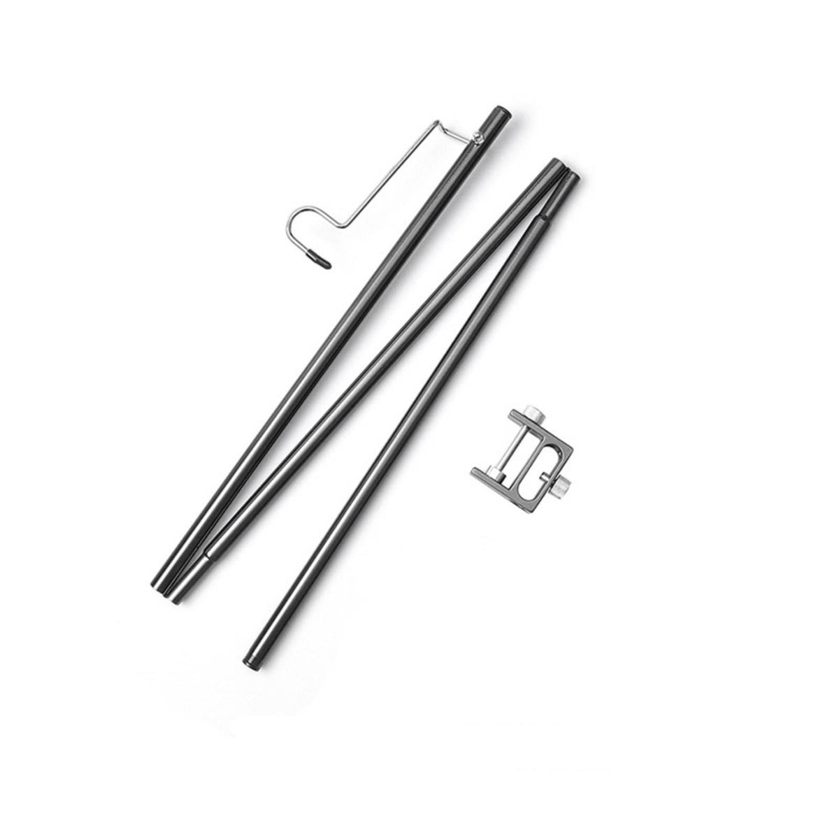 Lightweight Camping Light Stand with Clamp Adjustable Camp Lantern Pole Compact Camp Lantern Stand Rust-Resistant for Fishing