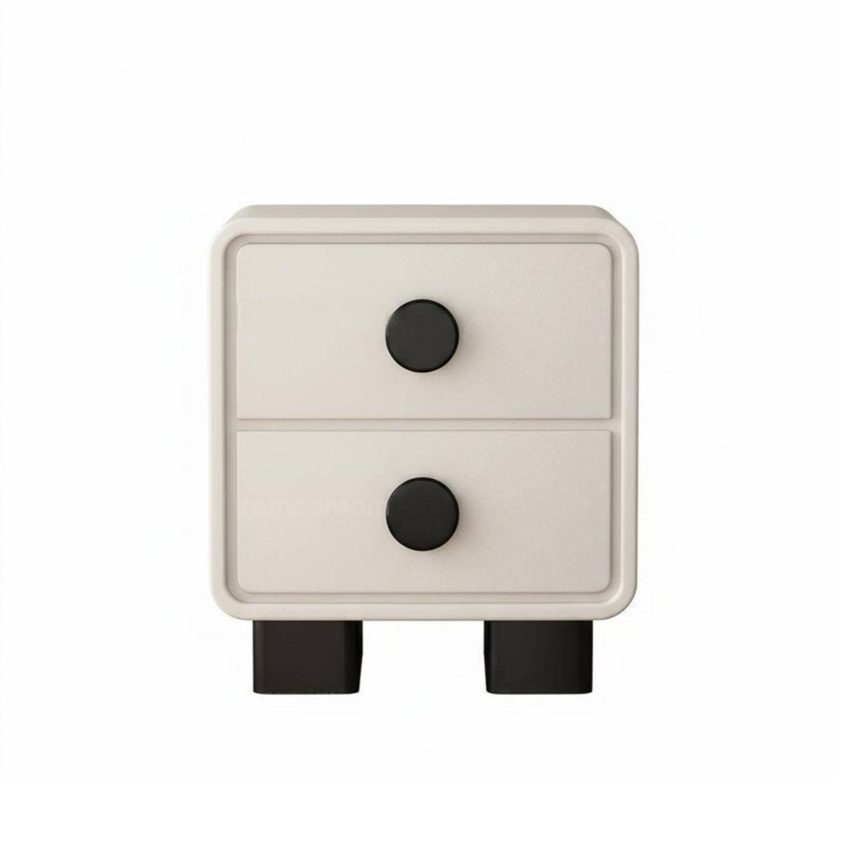 2-Drawer End Table Space-Saving Nightstand Stable Construction for Home, Renters
