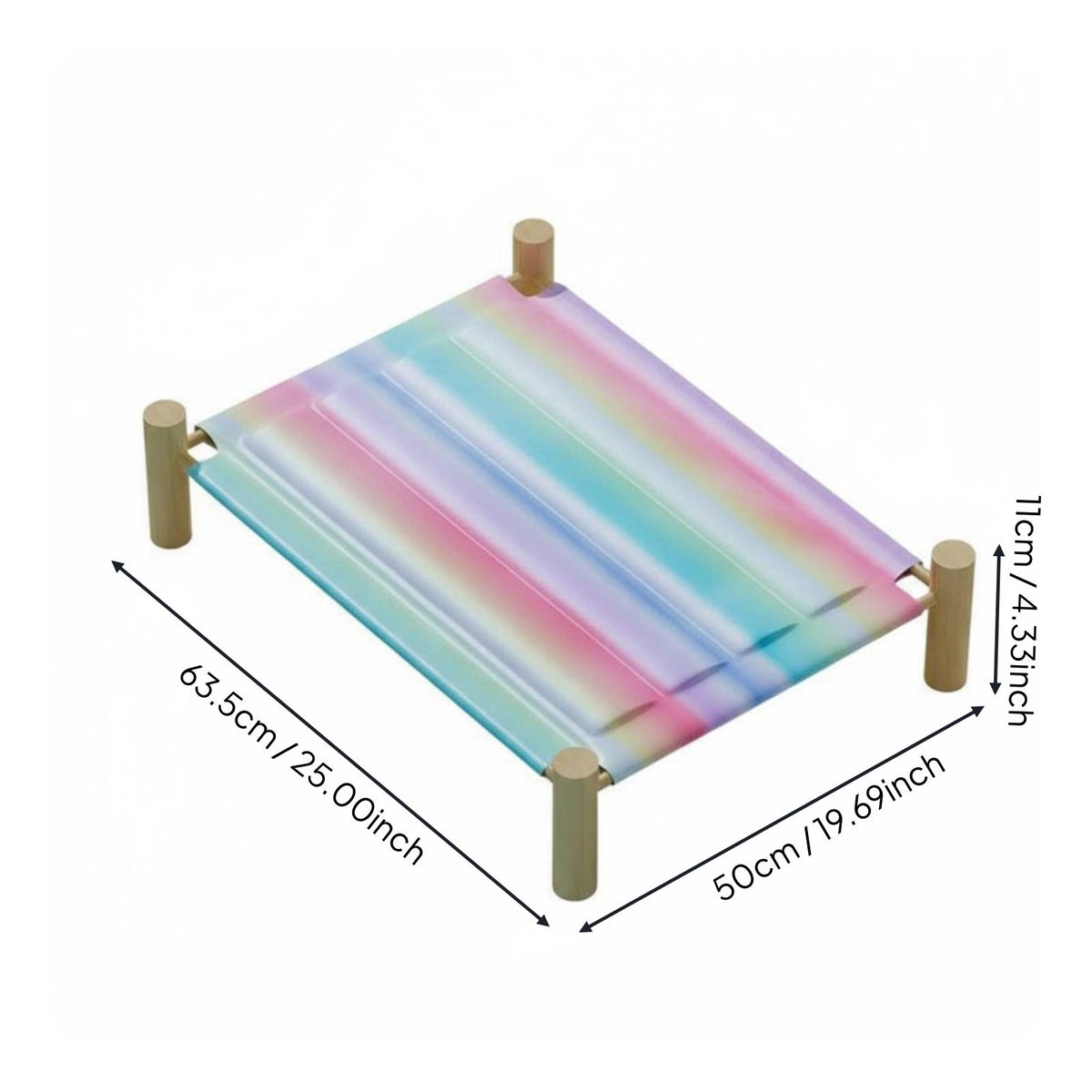Gel Cooling Dog Bed Removable and Washable Pet Cooling Cot Multi-Season Use Elevated Pet Bed for Cats, Small Dogs, Summer, Indoor