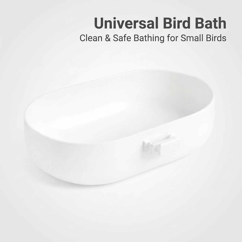 Bird Bath Cage Hanging Bathtub for Small Birds, Pet Bird Bath Box, Decorative Porcelain Bird Bath, Blue White Porcelain Bird Bath