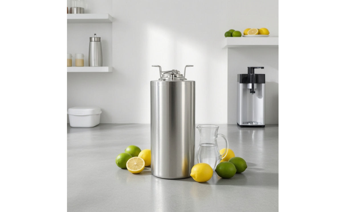 Stainless Steel Keg with Ball Lock Sturdy Ball Lock Post Reusable Corny Keg Compact for Home Brewing