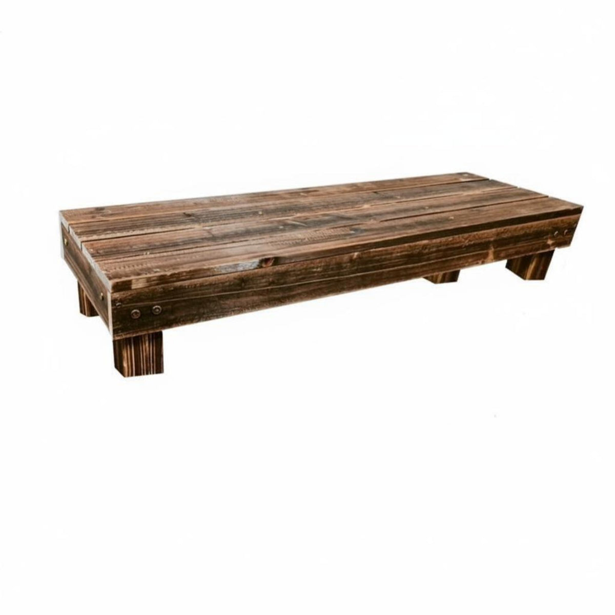Slatted Wood Riser Bench adaptable Plant Stand Space-Saving for Gift Givers