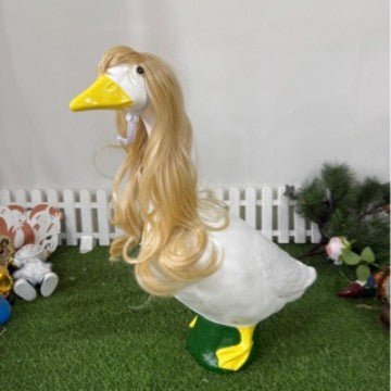 Resin Goose Statue for Garden and Home Decor