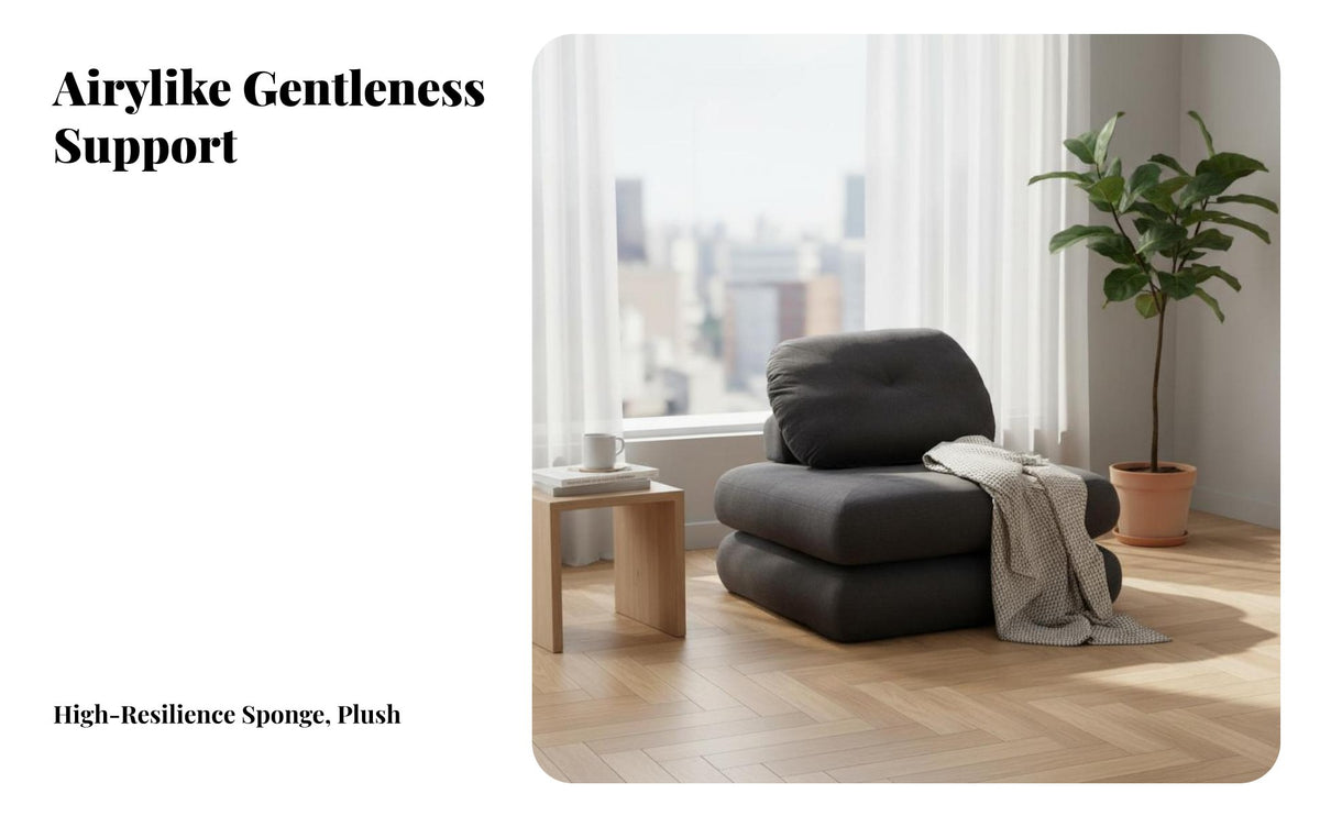 Removable and cleanable Cover Armless Block Sofa Space-Saving sectional Couch Multi-Functional Living Room Furniture Minimalist Aesthetic for Apartment Dwellers, Design aficionados, Young Adults, Lounge Area