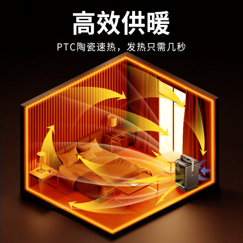 110V美规出口新款桌面暖风机家用办公室暖手暖脚取暖器冷暖两用