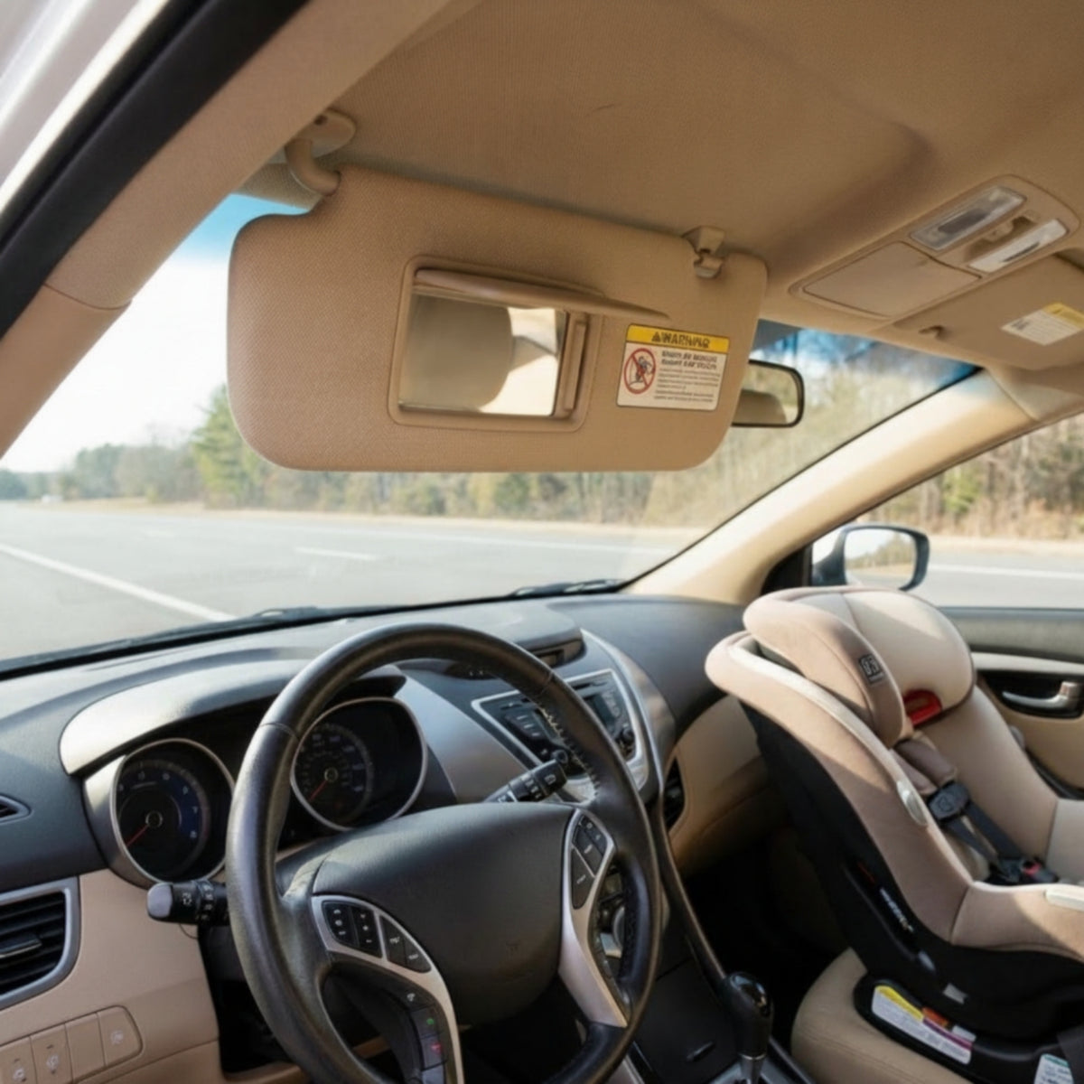 OEM Replacement Sun Visor Assembly Beige Sun Visor with Mirror Seamless Seamless and Simple Installation for Car Owners