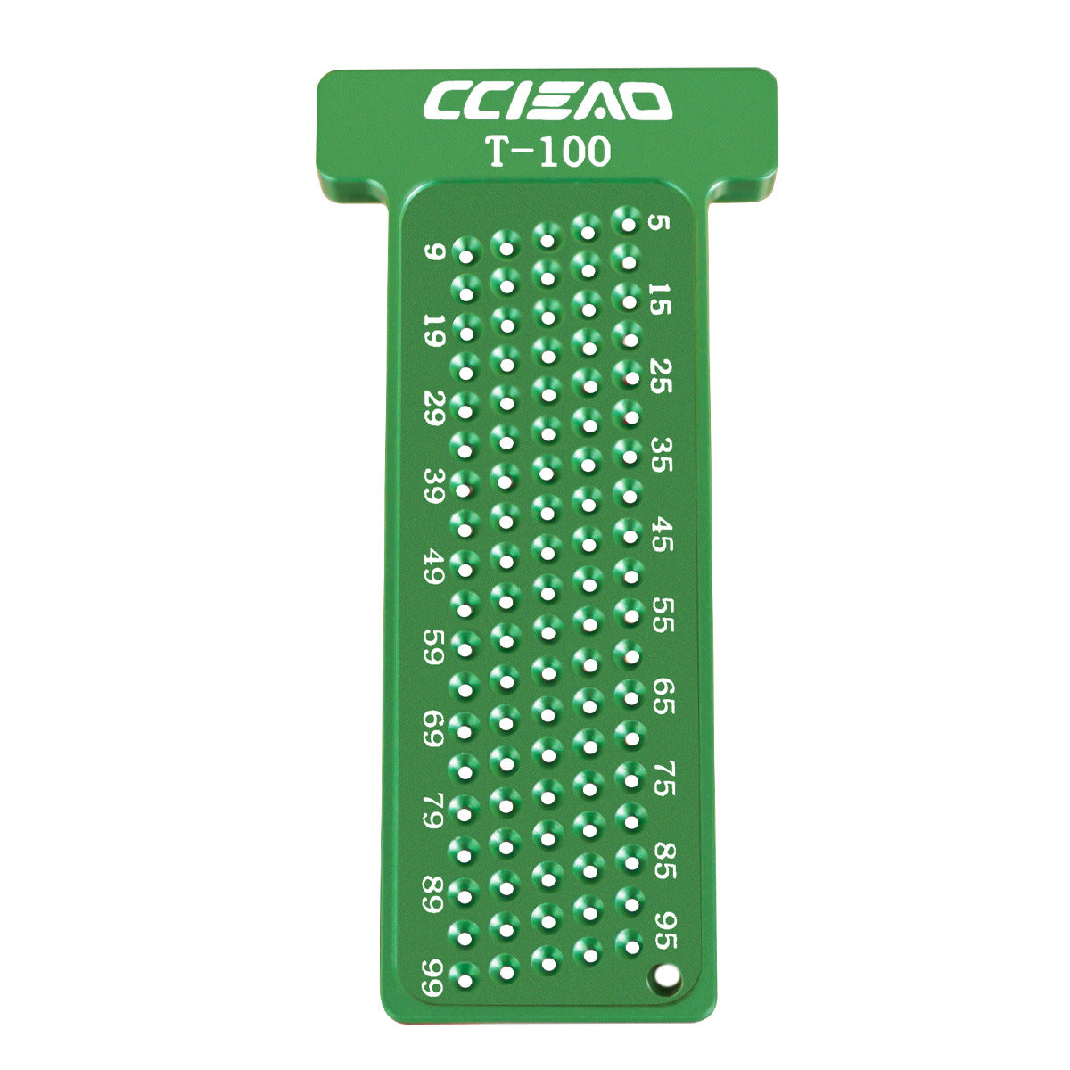 Aluminum Alloy Woodworking Marking Ruler 100mm T-Type Hole Ruler