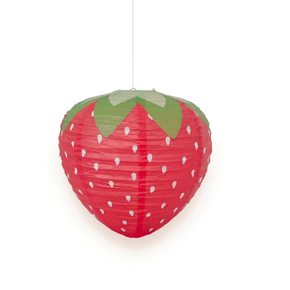 3D Strawberry Paper Lantern, Oval Shape, Children's DIY Party Foldable