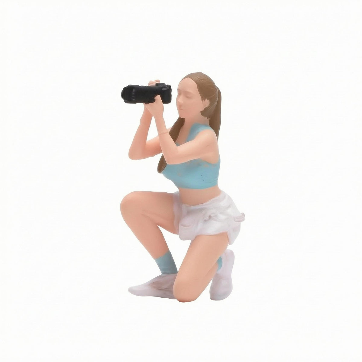 Miniature Photographer Figurine Vivid Details 1/64 Photographer Figure Collectible Camera Holder Figurine