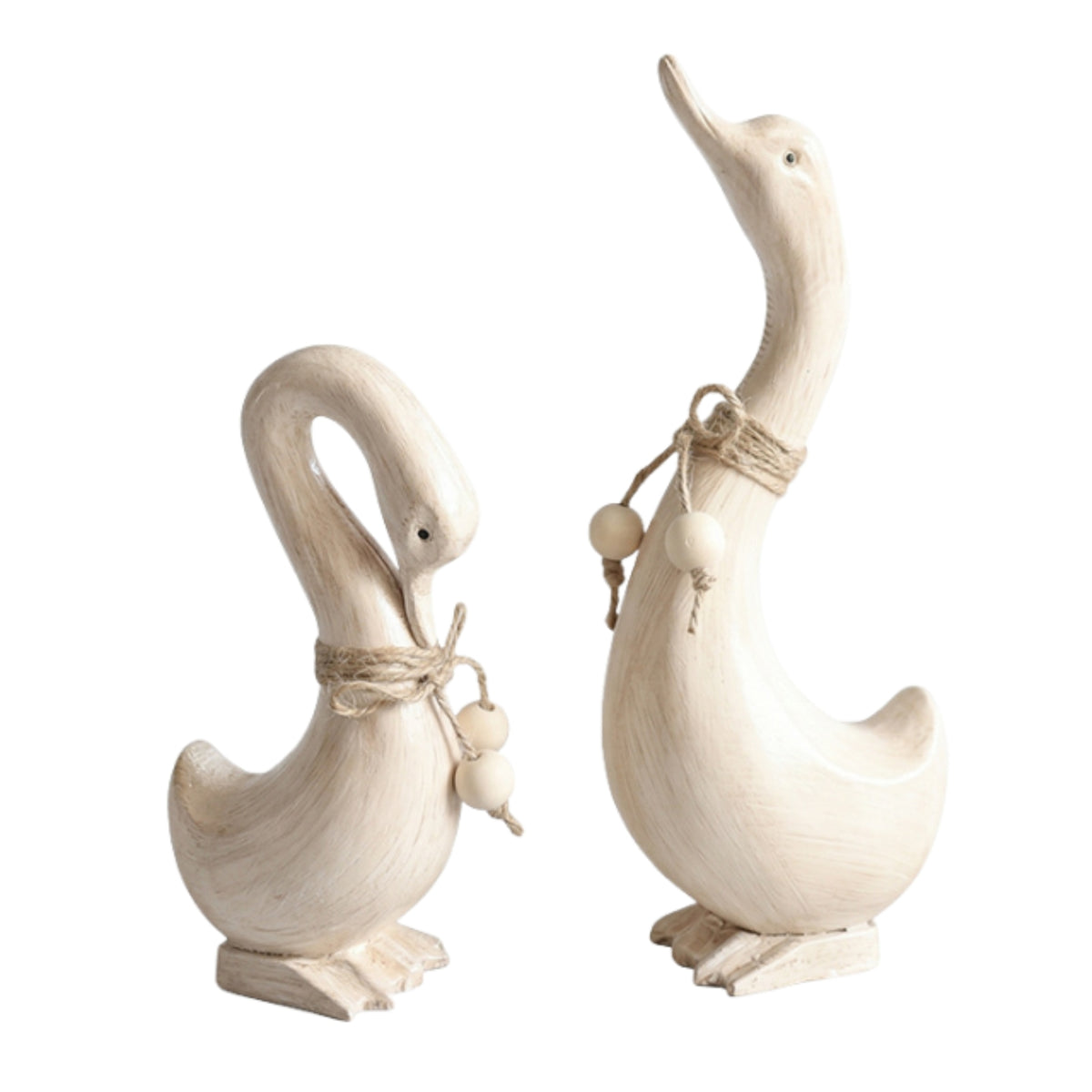 Wooden Duck Couple Handmade Wooden Duck Figurine Handcrafted for Decorators, Collectors, Tabletop, Mantel, Entryway