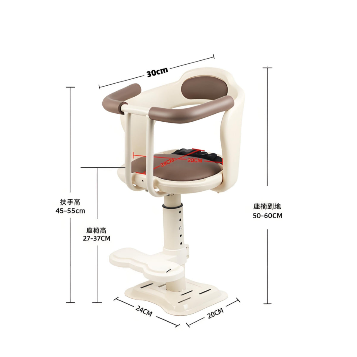 Padded Front Mounted Child Bike Seat Safeguarding Child Bike Seat with Safety Belt Sturdy Comfortable for Toddlers