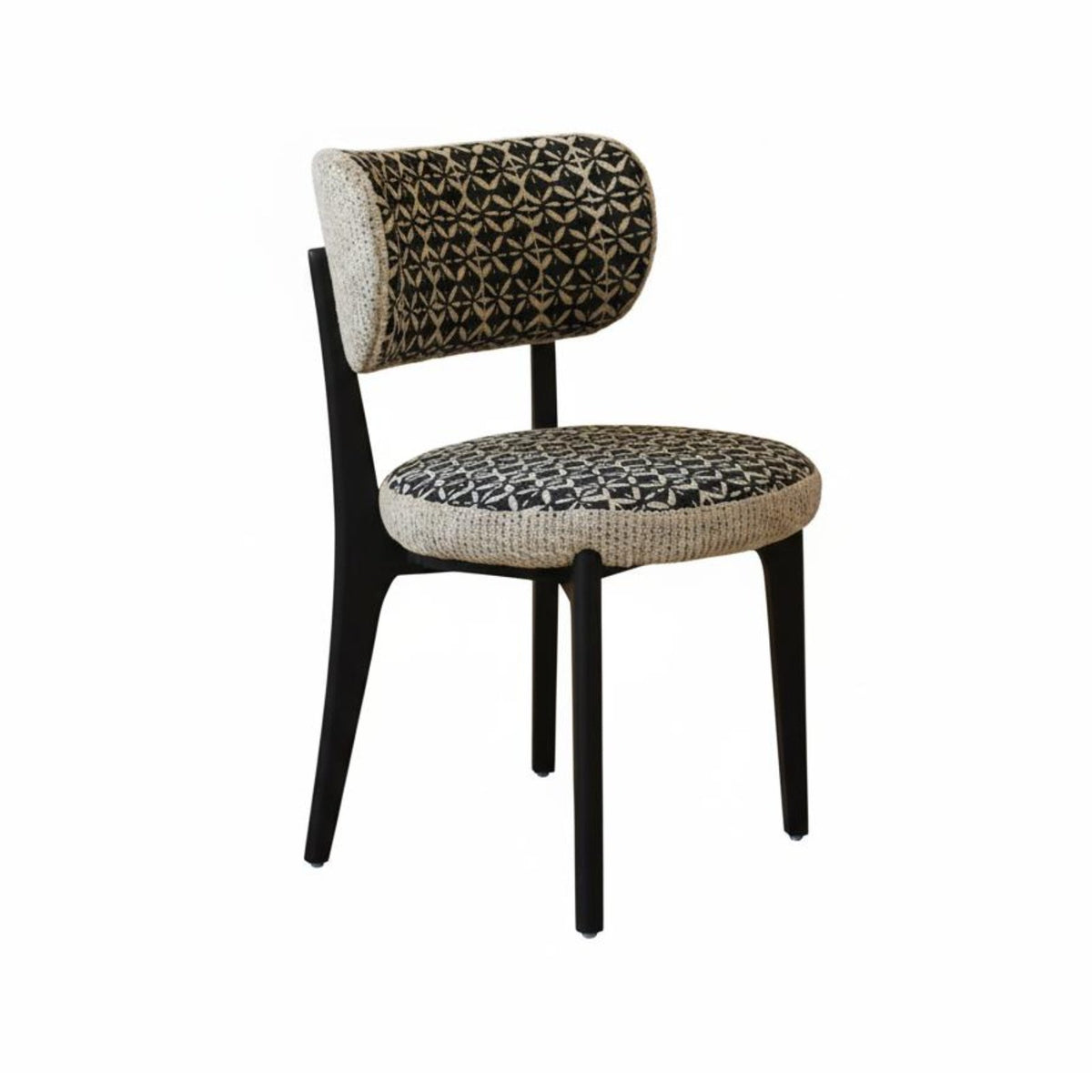 Cane rear Side Chair Curved rearrest Kitchen Seat Padded pad for Dining Room
