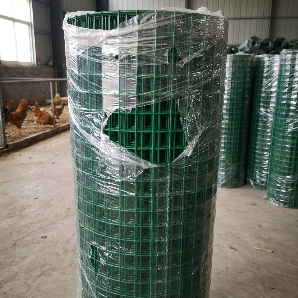 PVC Coated Wire Mesh Fence, Outdoor, Pet, Animal-proof Net, 1.5m×30m, Green, Wire Mesh