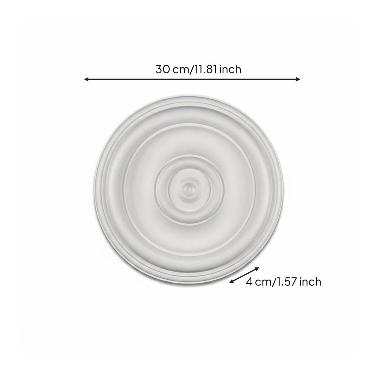PU Ceiling Medallion Long-Lasting Round Ceiling Medallion Waterproof for Hallway