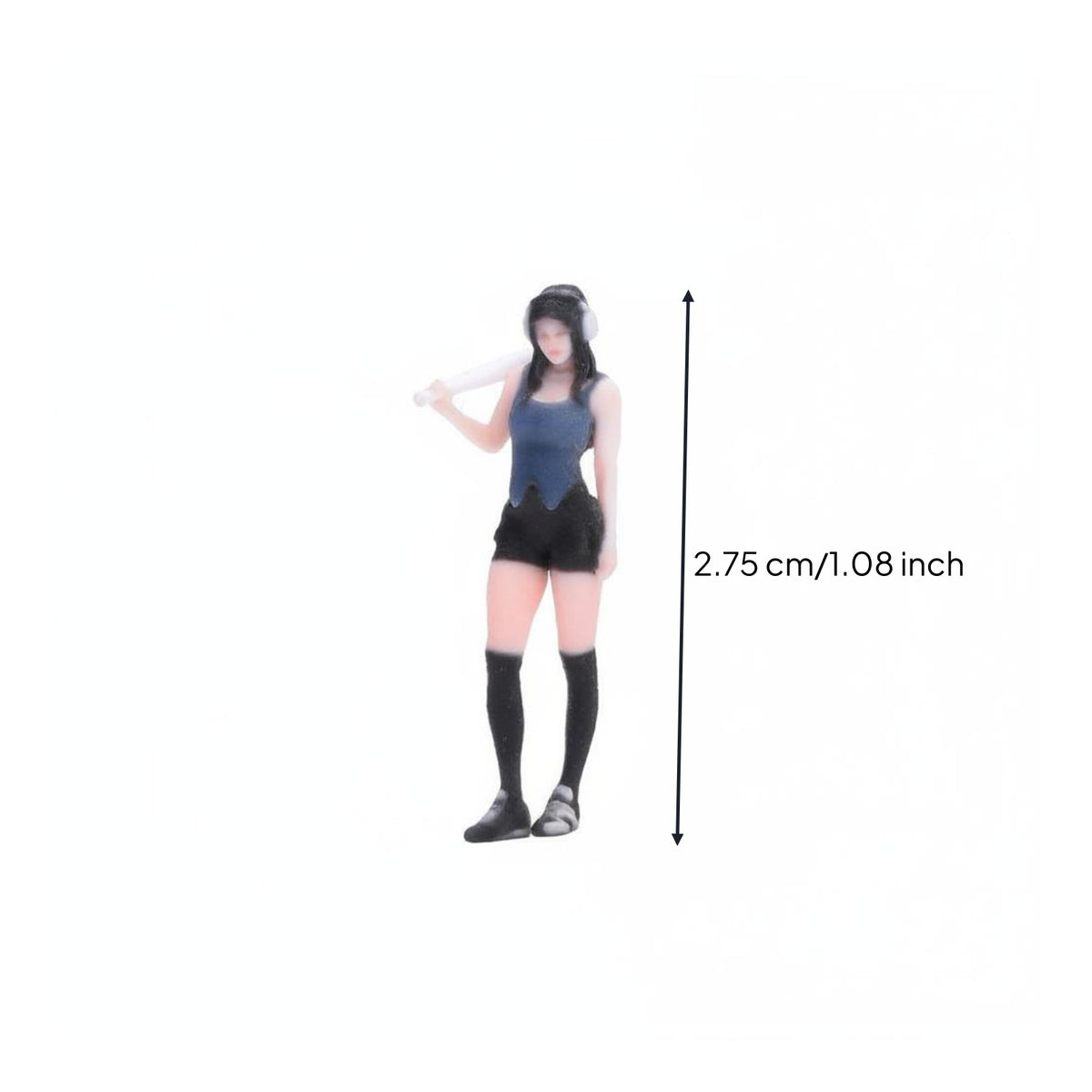 Street Style Female Figurine Detailed Miniature Female Figure Model Realistic Miniature Statue for Diorama