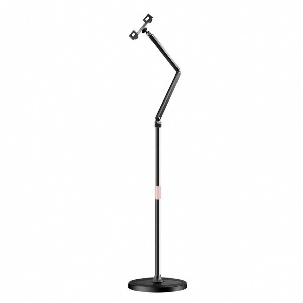 Rotatable Phone Stand with Telescopic Arm Stable Phone Mount with Adjustable Arm Flexible Non-Slip for Vloggers, Live Broadcasting