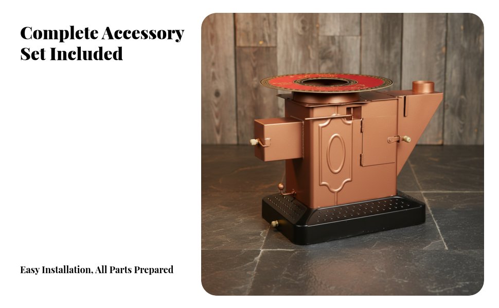 Wood Burning Stove, Thickened Home Heating Stove, double energy Wood, Winter Indoor Fireplace