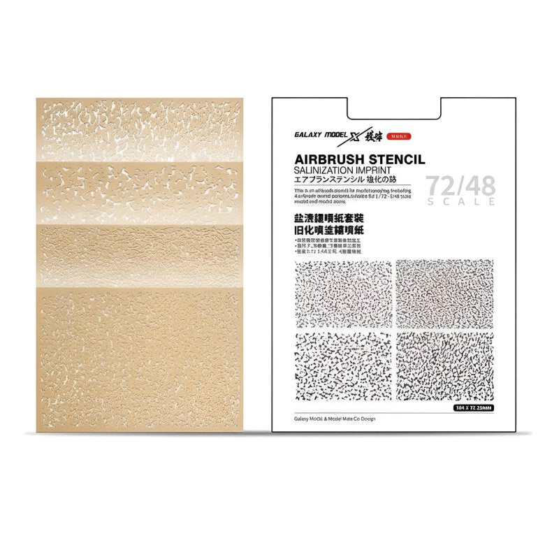 Model Stencil Paper Set, Camouflage Weathering, Precision Engraved, 4 Designs