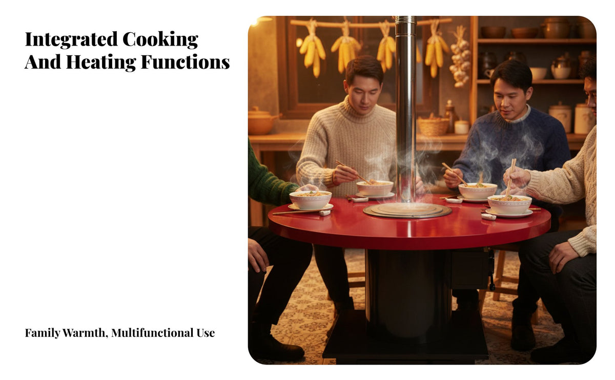 double energy Gasification Stove, Steel countertop Wood Burner, Rural Home Cooking & Heating, Energy Saving