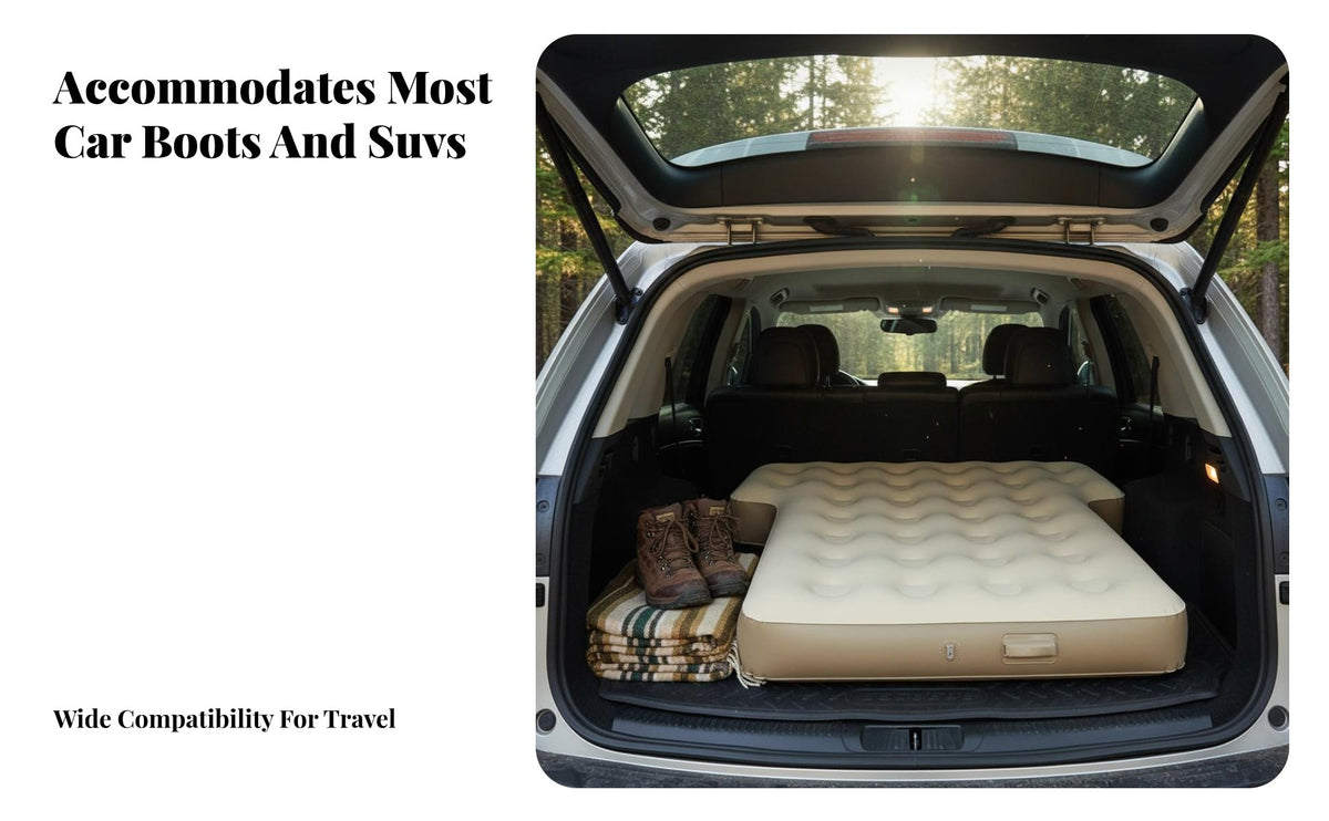 Inflatable Car Mattress, Automatic Air Bed, SUV Trunk Sleeping Pad, Portable Car Air Mattress