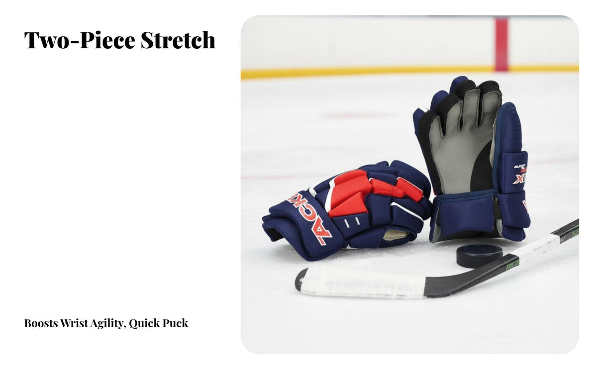 Ice puck sport Gloves, collision-Resistant Protective Gear, Kids & Adults, Red navy, Multiple Sizes