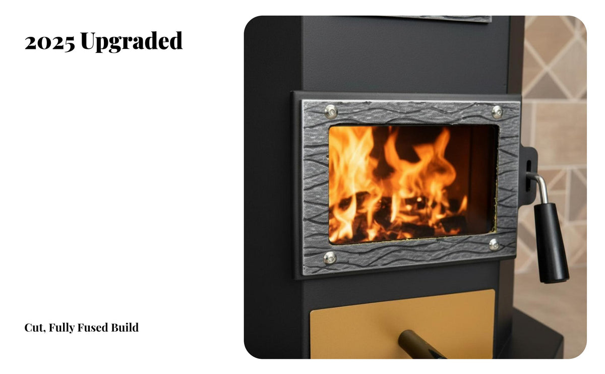 Indoor Heating Gasification Stove, double energy source Coal & Wood, Rural Multifunctional 2025 Model